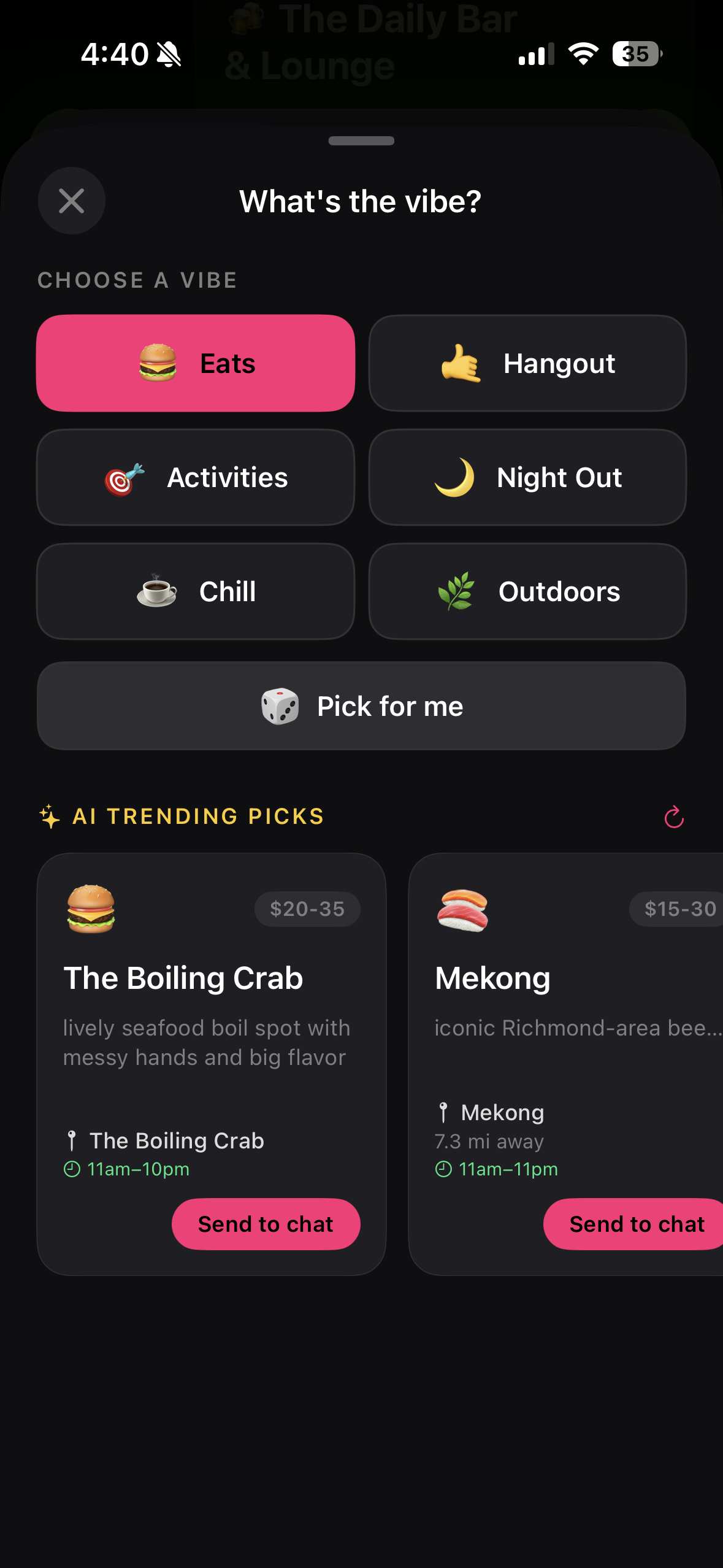Vibe picker